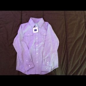 Kids Janie and Jack Long Sleeve Button Down Shirt Size 6 NWT